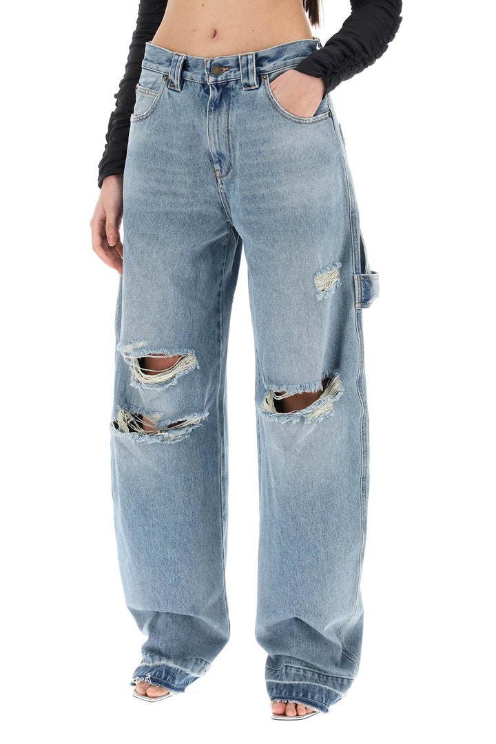 Audrey Cargo Jeans With Rips - Darkpark - Women