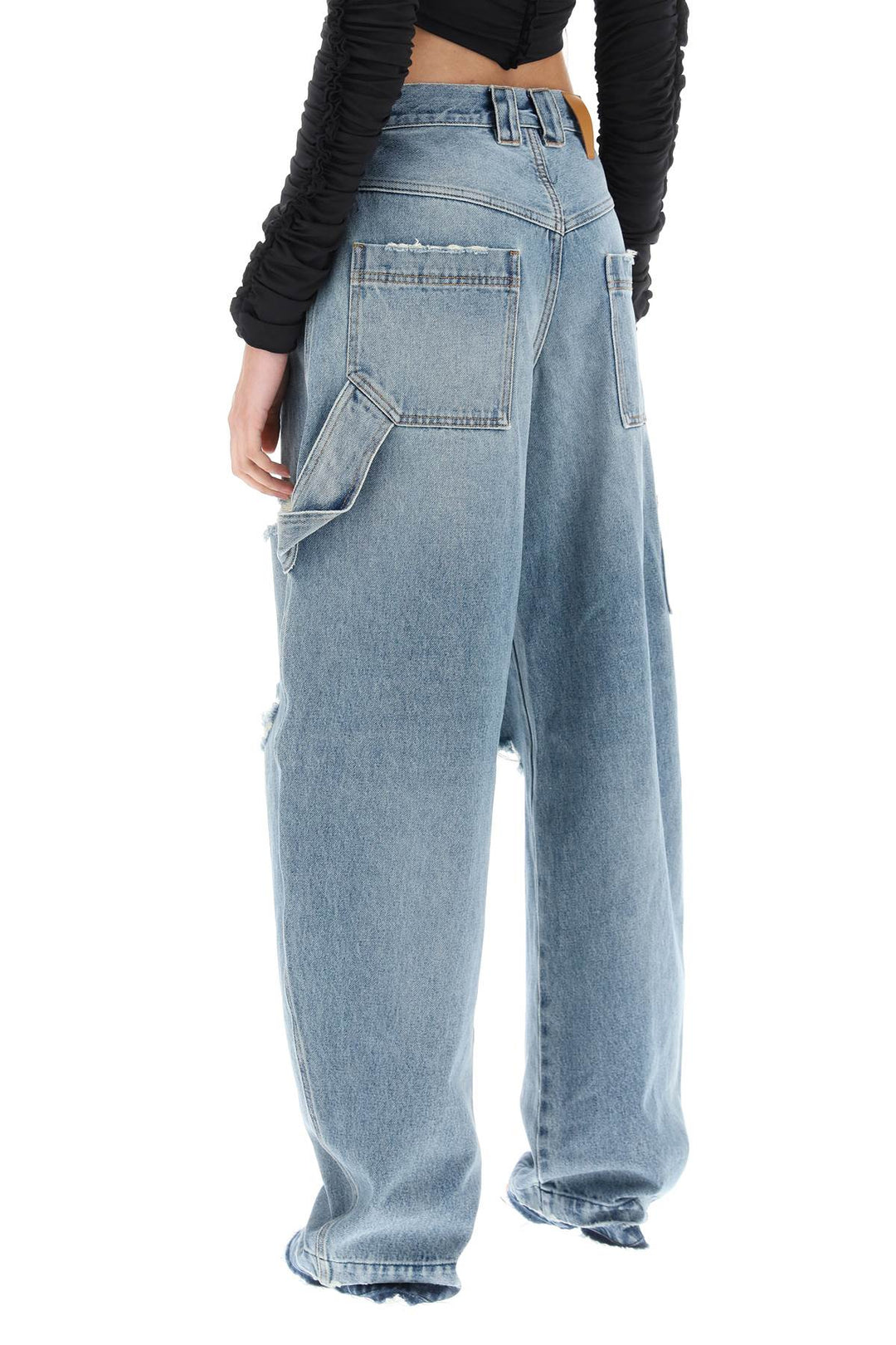 Audrey Cargo Jeans With Rips - Darkpark - Women