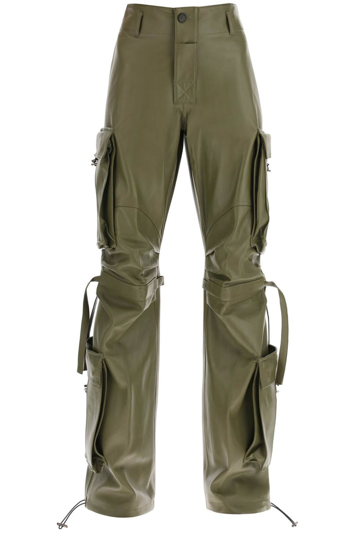 Lilly Cargo Pants In Nappa Leather - Darkpark - Women