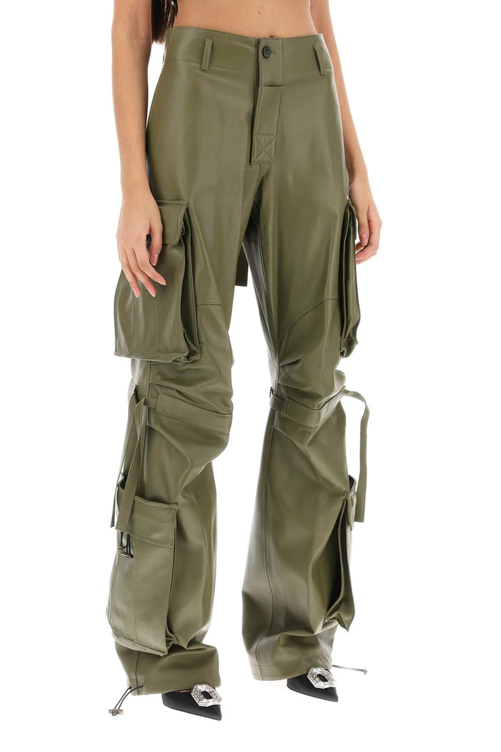 Lilly Cargo Pants In Nappa Leather - Darkpark - Women