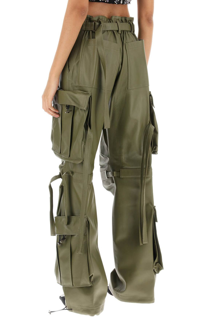 Lilly Cargo Pants In Nappa Leather - Darkpark - Women