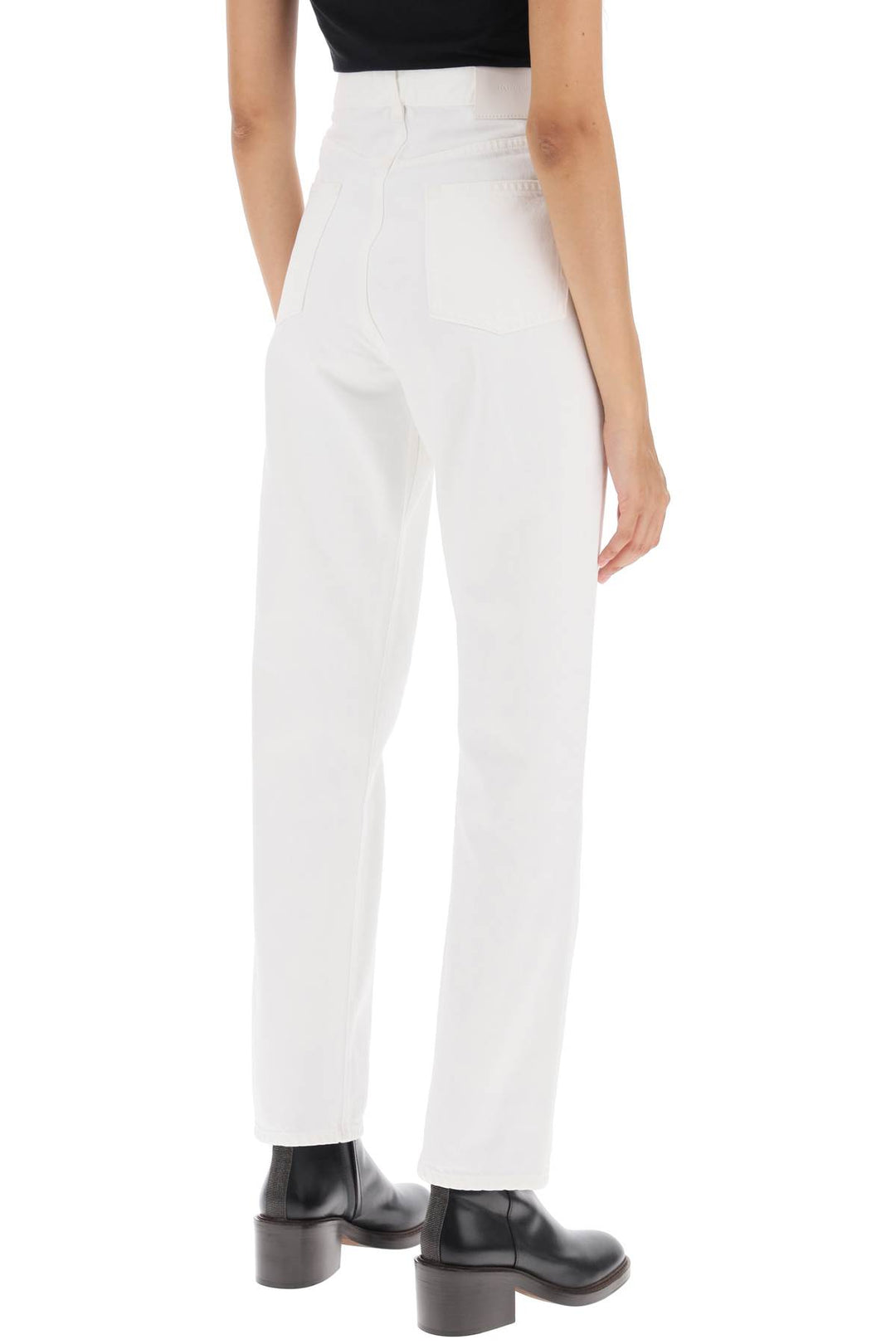 Cropped Straight Cut Jeans - Loulou Studio - Women