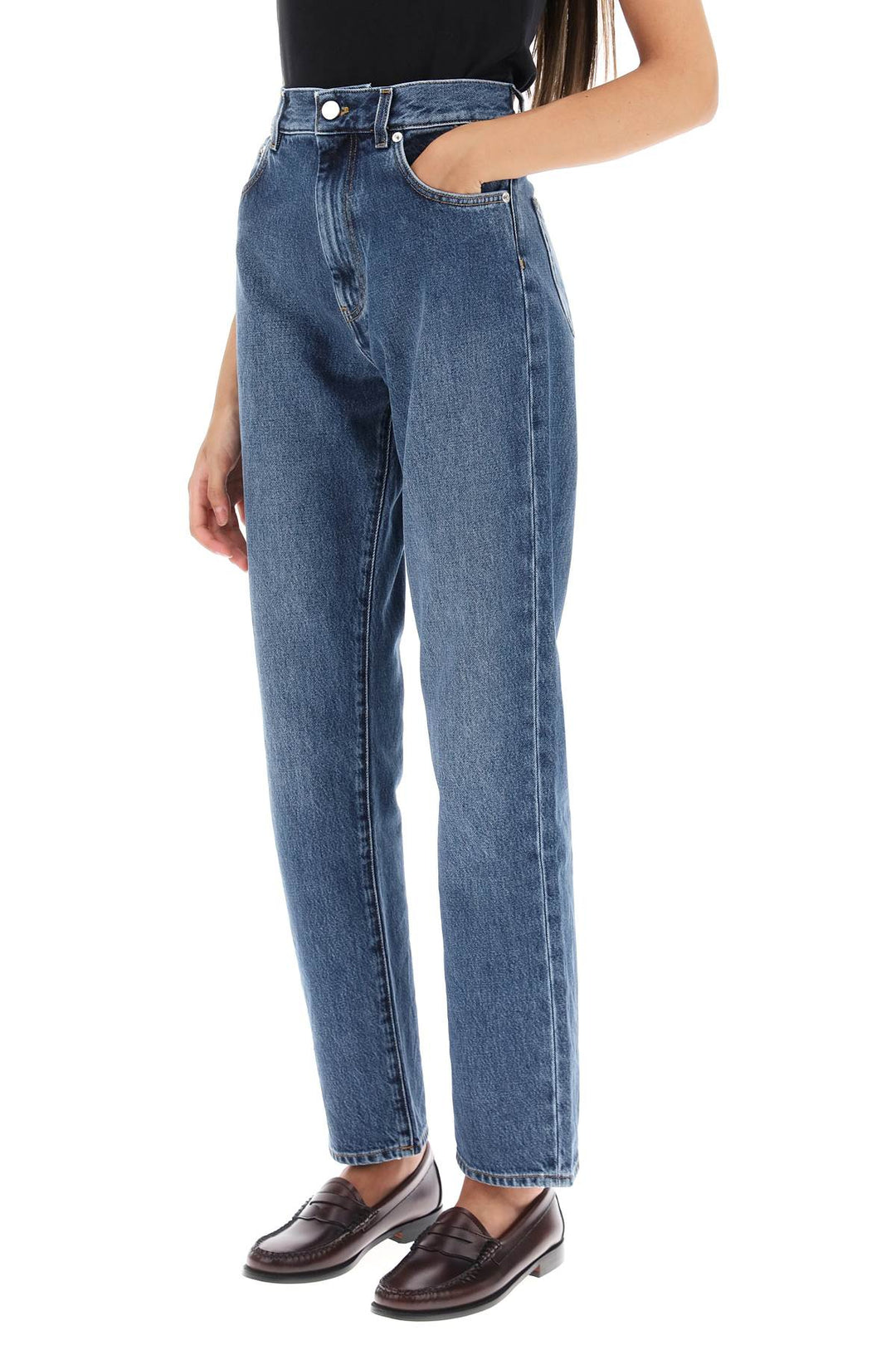 Cropped Straight Cut Jeans - Loulou Studio - Women