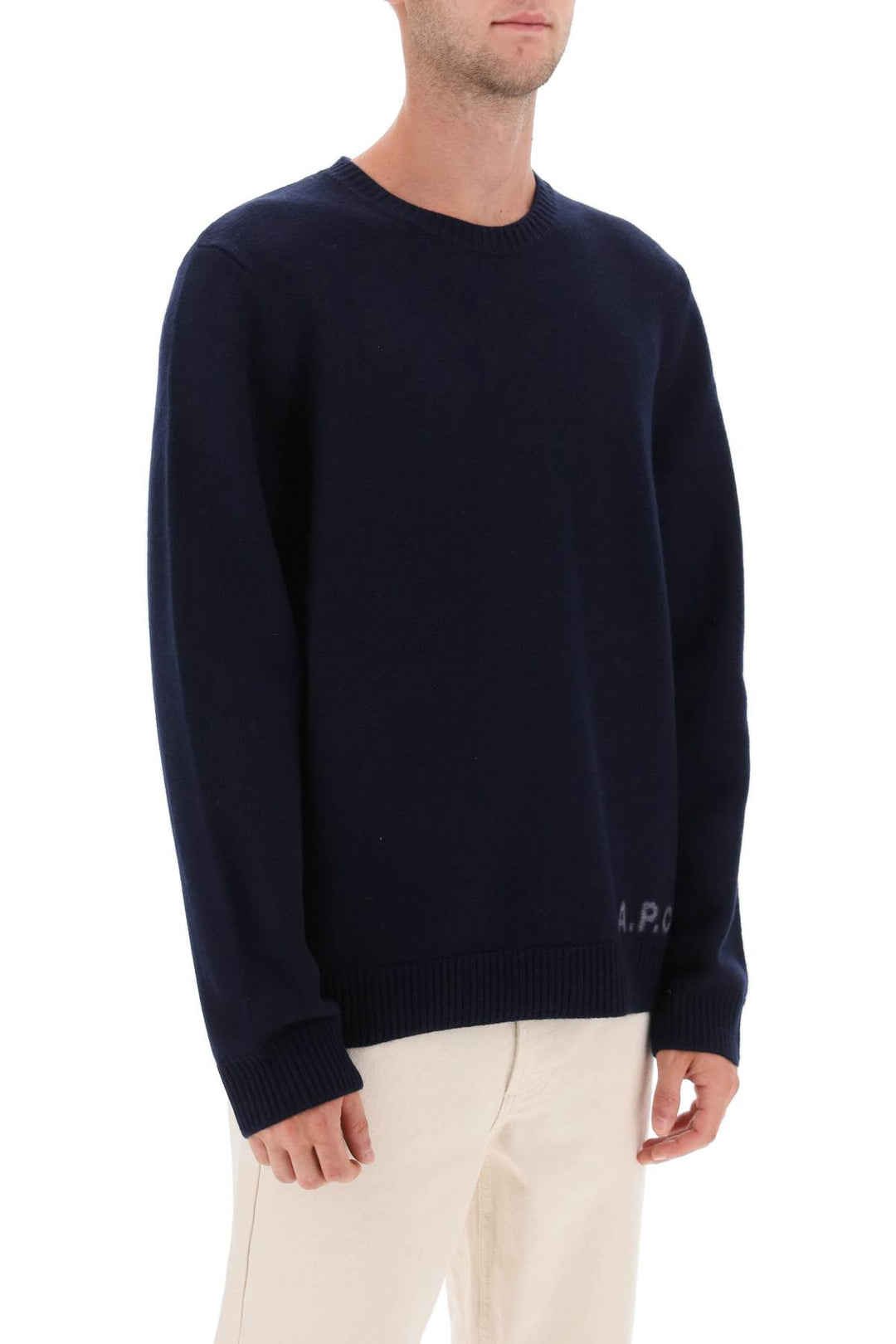 'Edward' Sweater With Logo Inlay - A.P.C. - Men