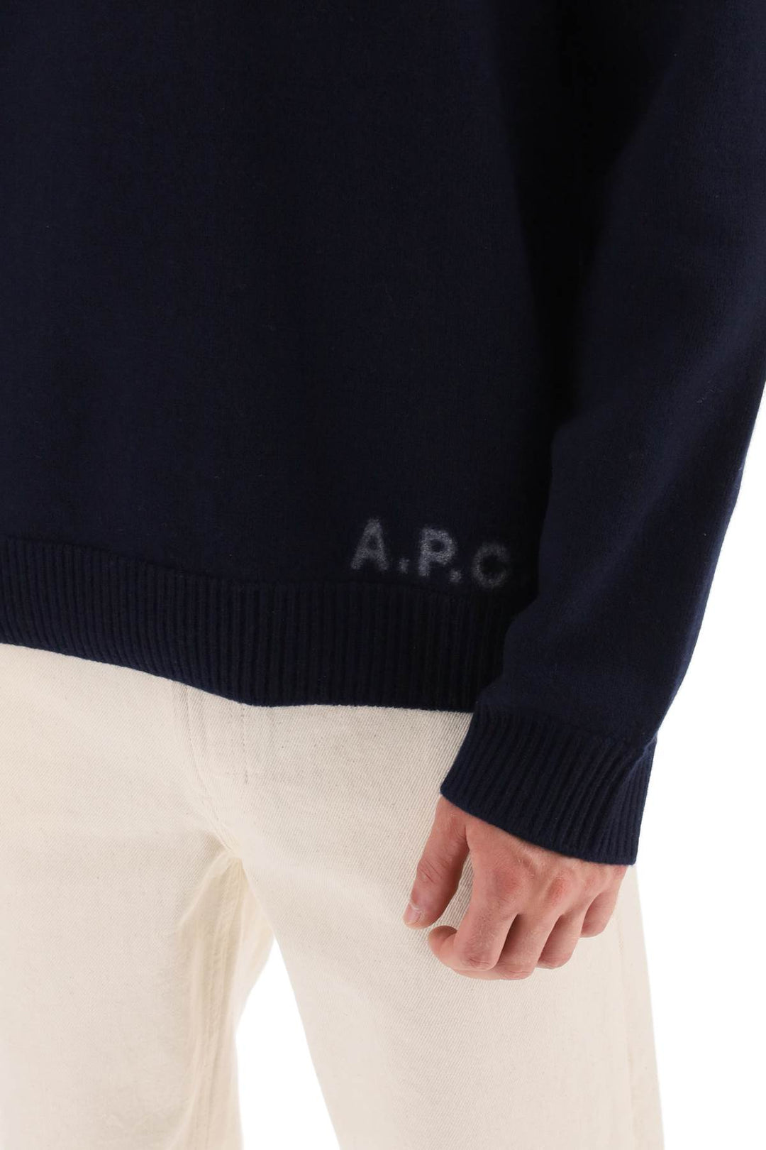 'Edward' Sweater With Logo Inlay - A.P.C. - Men