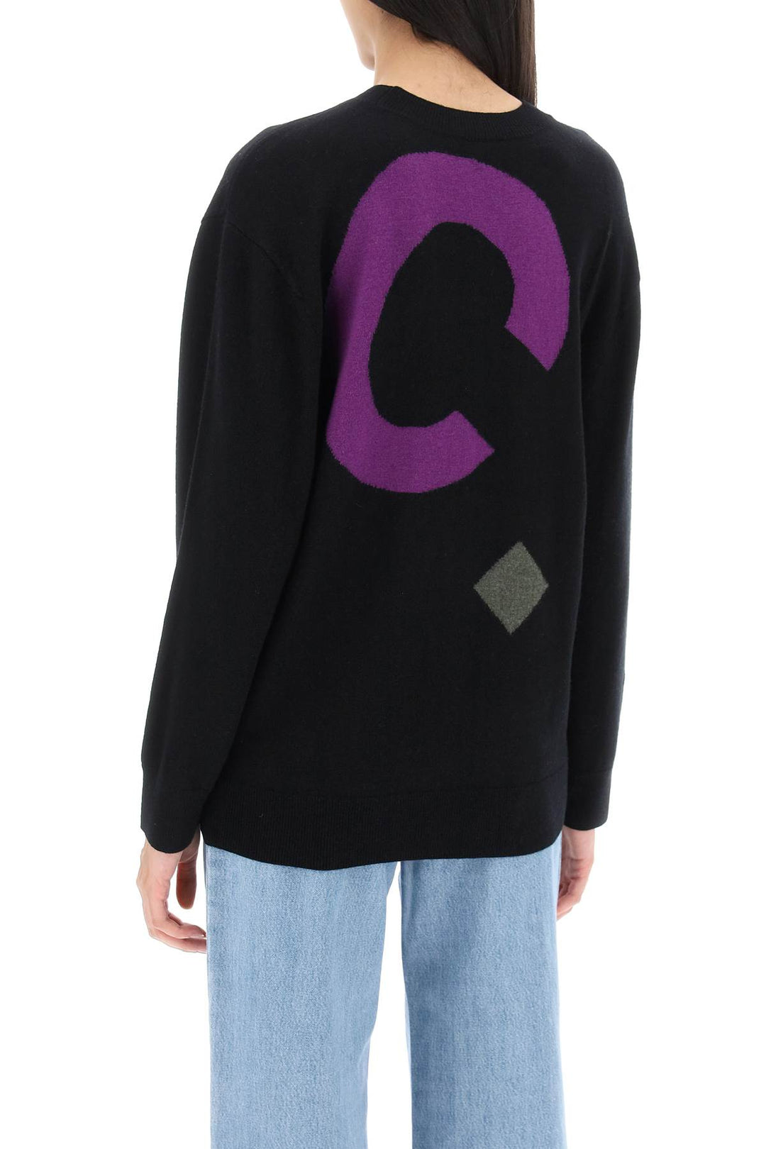 Sweater In Virgin Wool With Logo Pattern - A.P.C. - Women