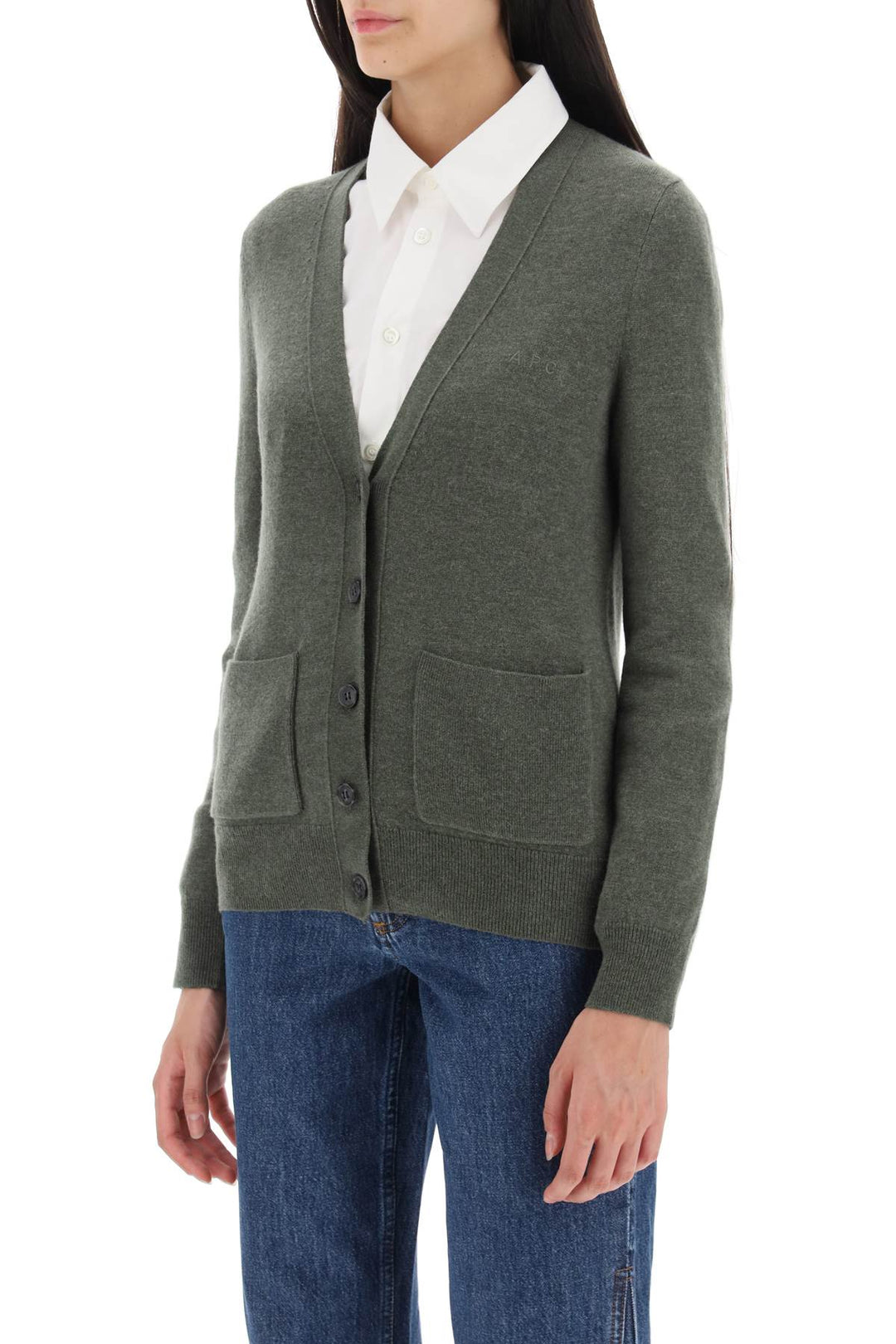 'Louisa' Cardigan In Virgin Wool - A.P.C. - Women