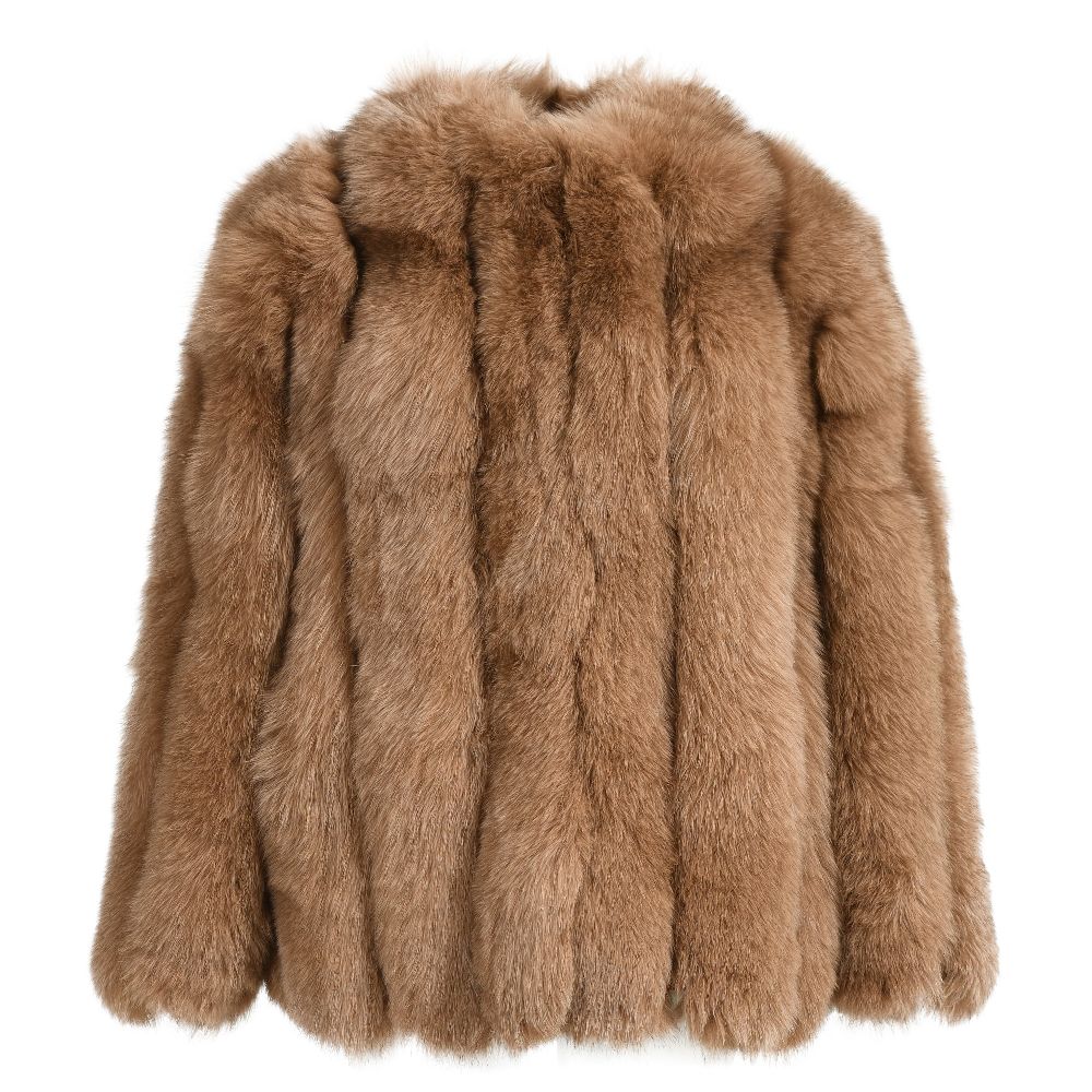 Reine Camel Fox Fur Jacket