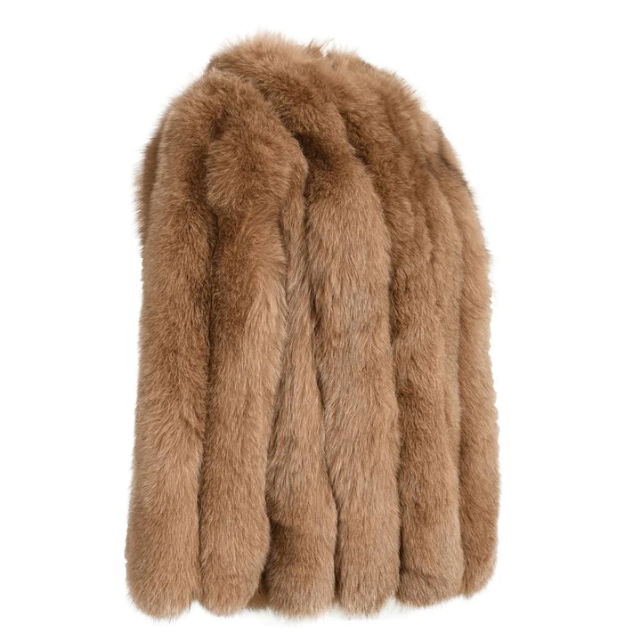 Reine Camel Fox Fur Jacket