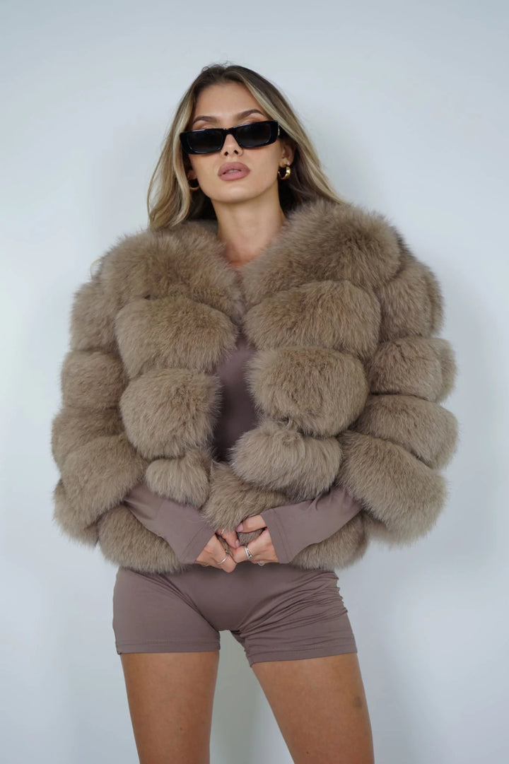 Rouge Brown Fox Fur Jacket