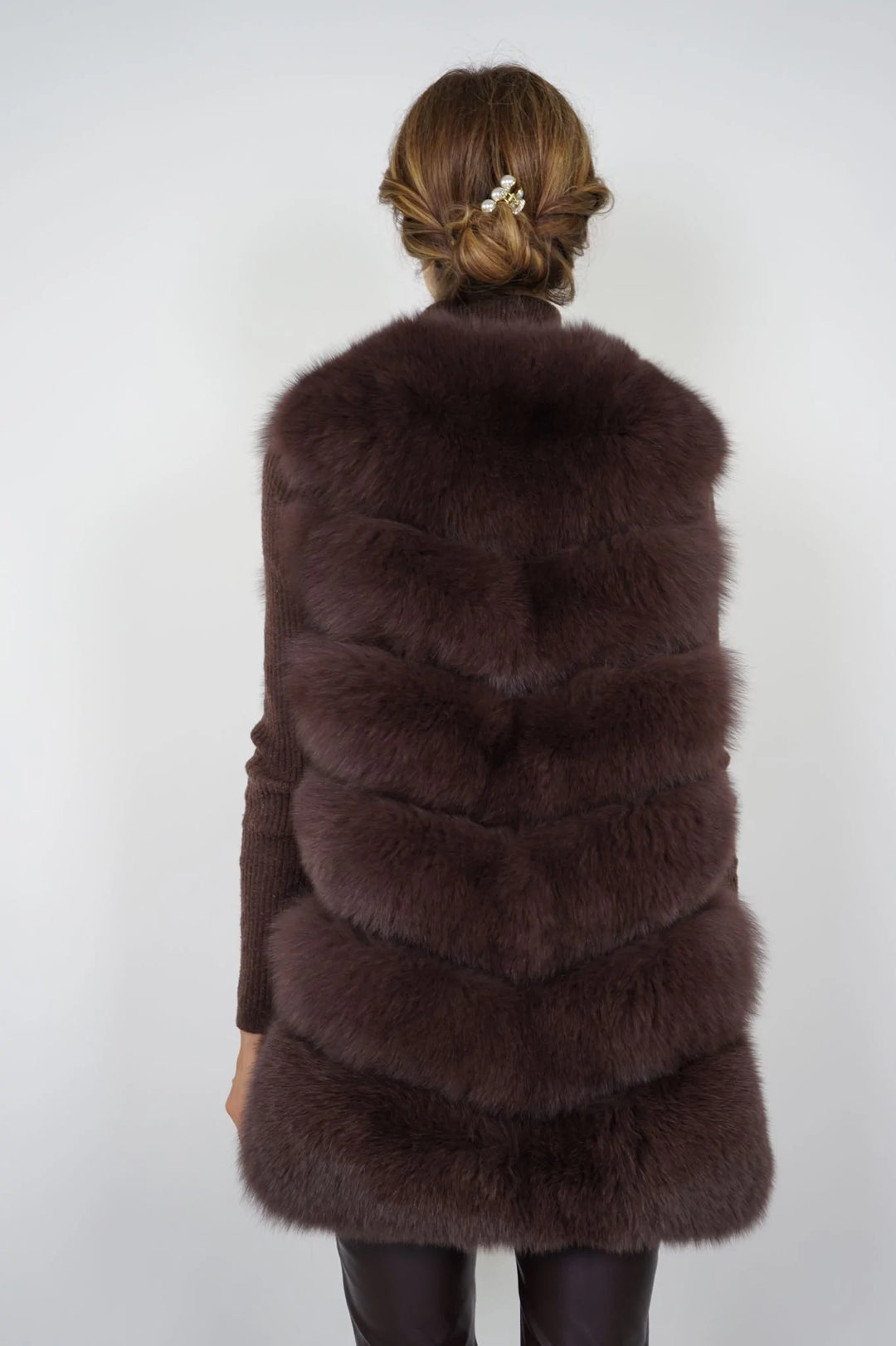 Roxanne Brown Fox Fur Vest