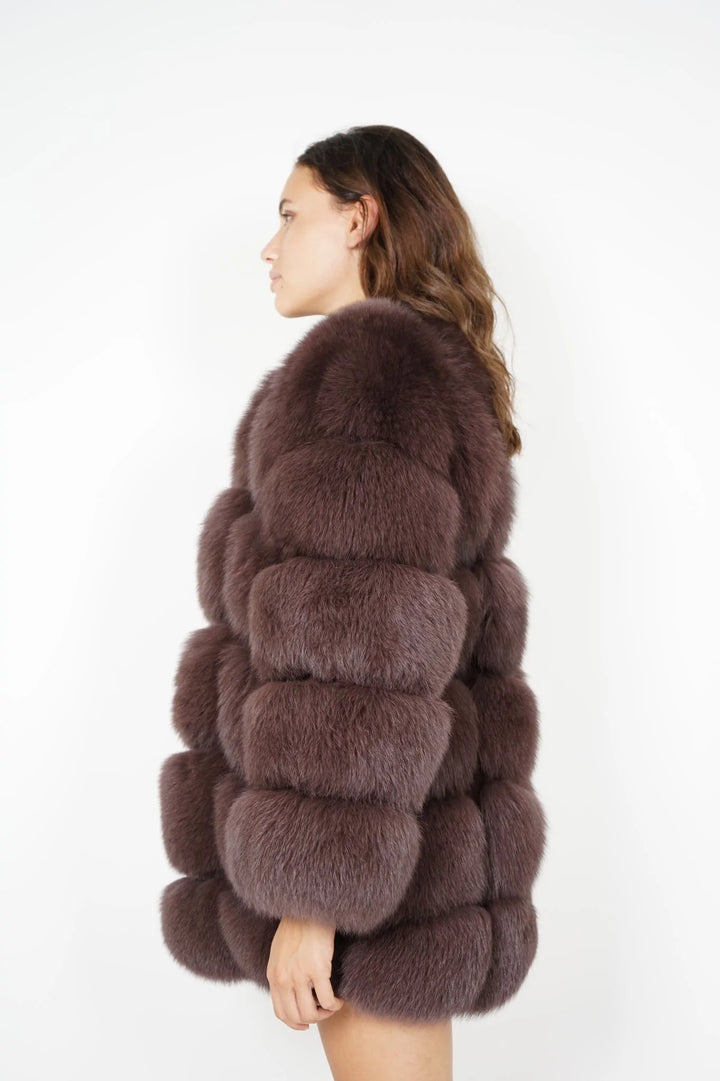 Classic Black Fox Fur Jacket