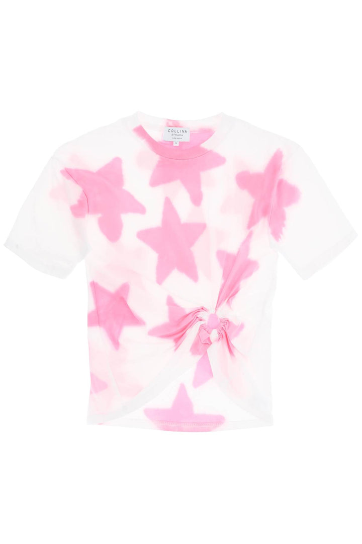 Tie Dye Star T Shirt With O Ring Detail - Collina Strada - Women