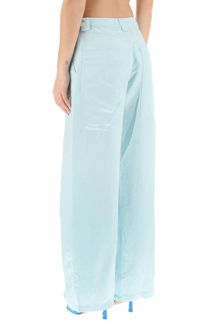 Wide Leg Satin Pants - Collina Strada - Women