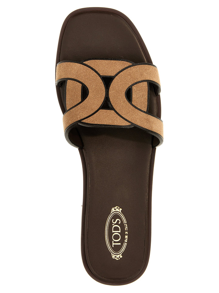 Suede Sandals Brown