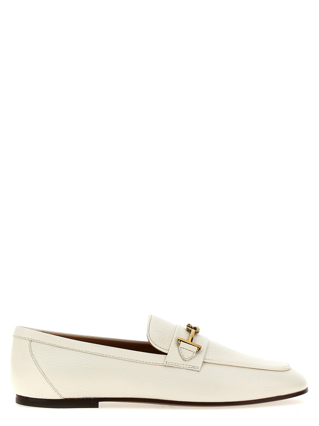 T Ring Detail Loafers White