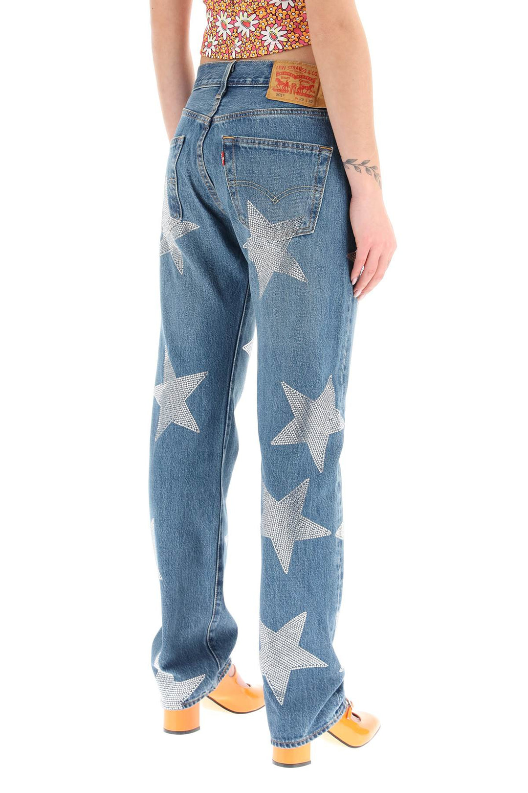 'Rhinestone Star' Jeans X Levis - Collina Strada - Women