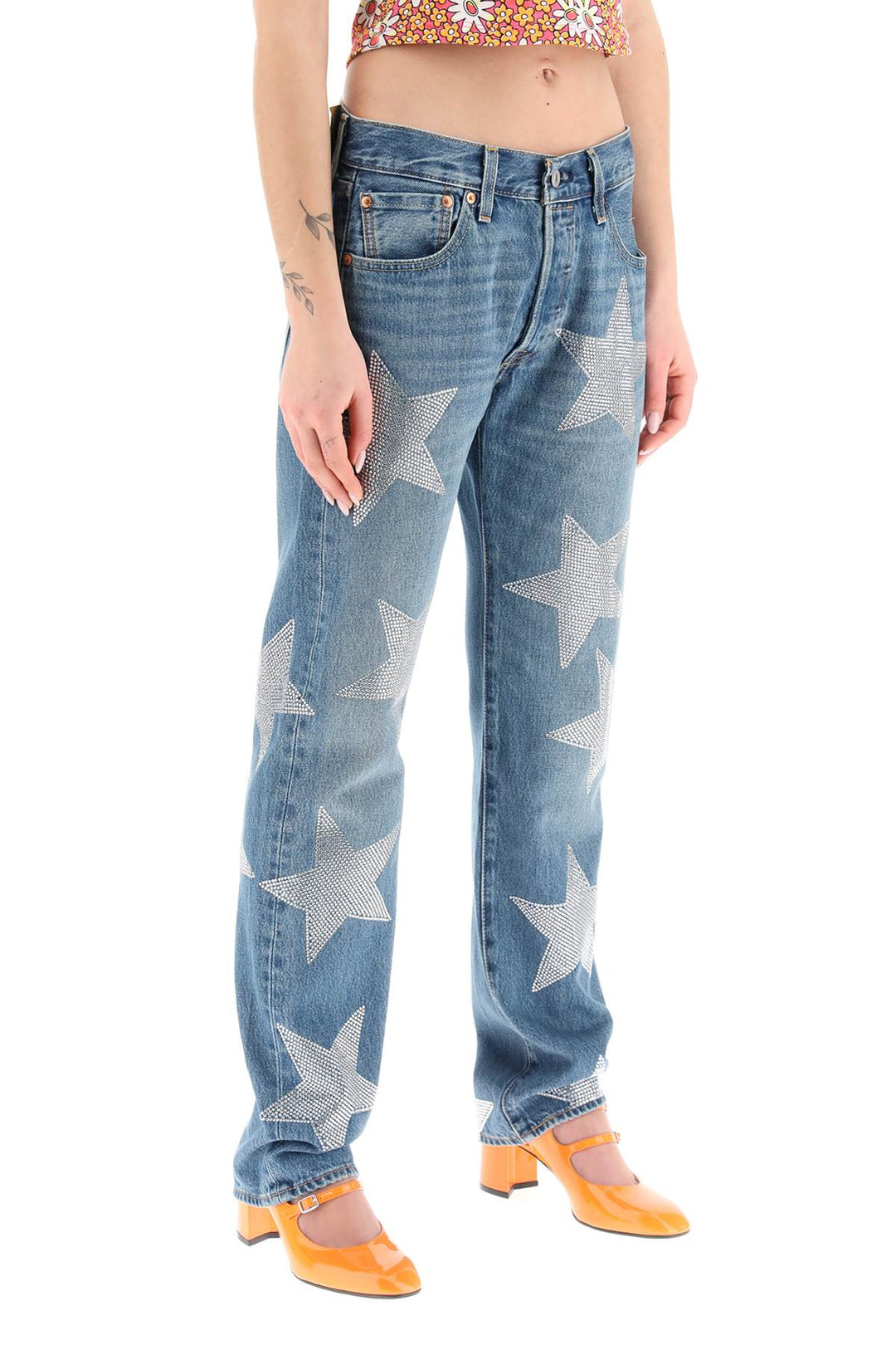 'Rhinestone Star' Jeans X Levis - Collina Strada - Women