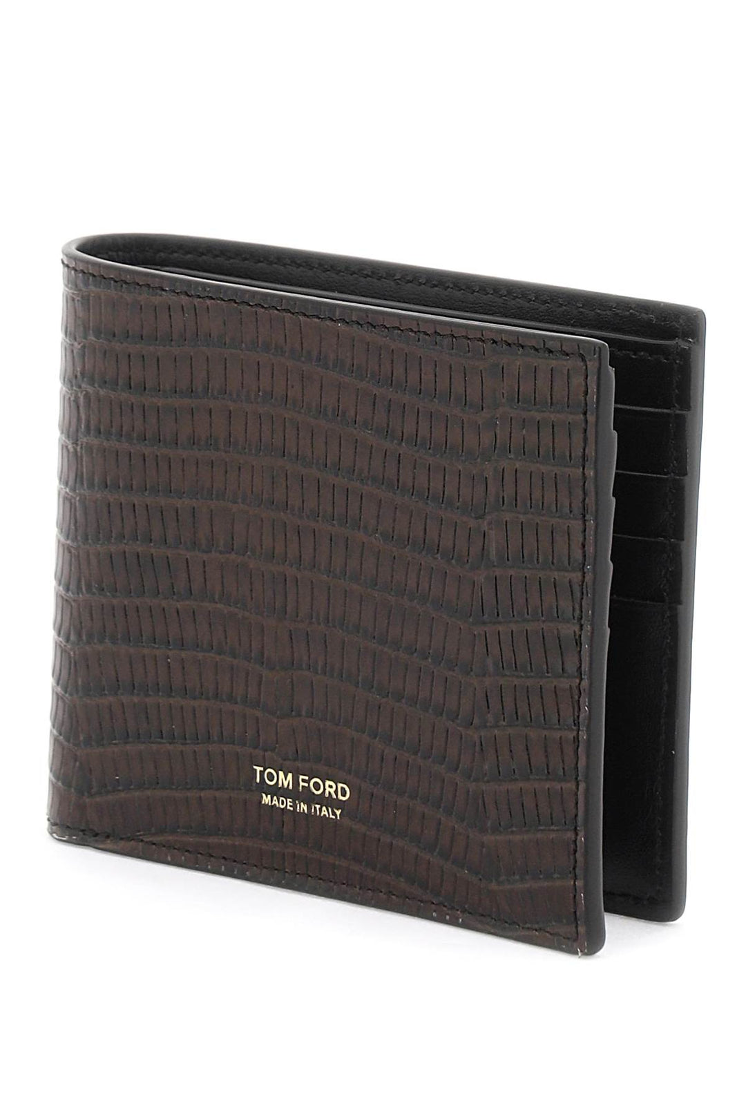 Portafoglio In Pelle Stampa Coccodrillo - Tom Ford - Men