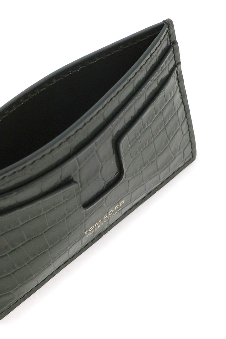 Croco Embossed Leather Card Holder - Tom Ford - Men