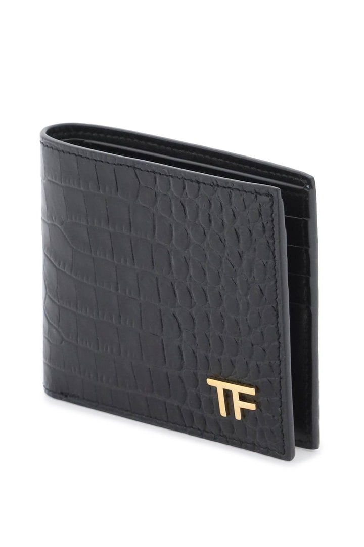 Croco Embossed Leather Bifold Wallet - Tom Ford - Men