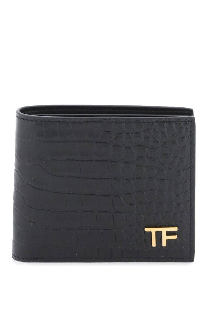 Croco Embossed Leather Bifold Wallet - Tom Ford - Men