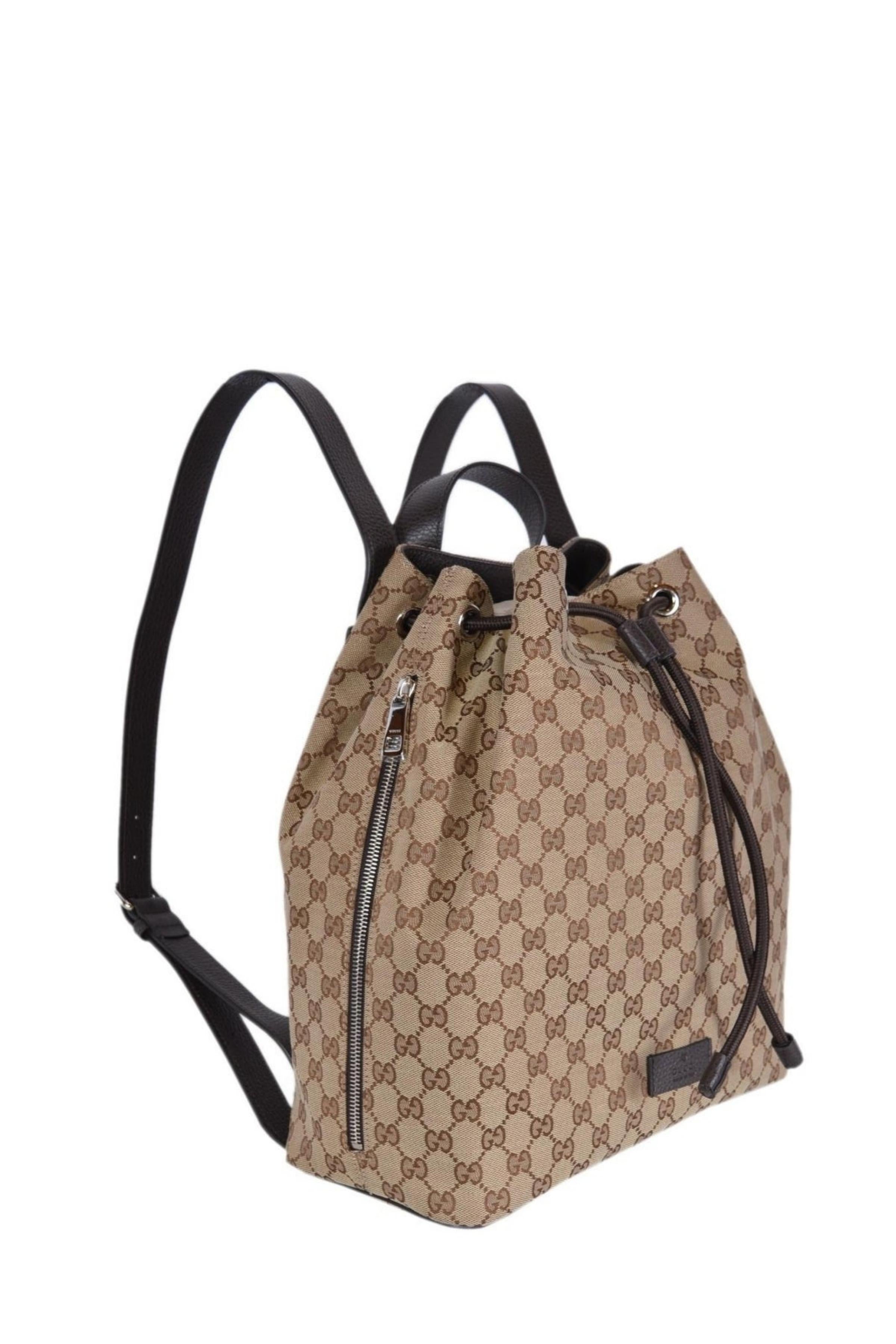 GG supreme backpack in brown canvas