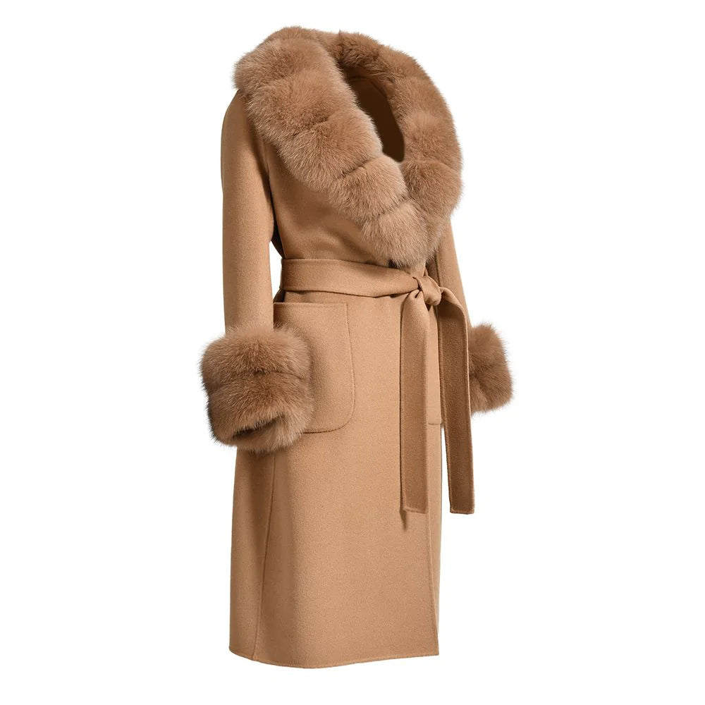 Coat Lebonè Camel Mixed Cashmere