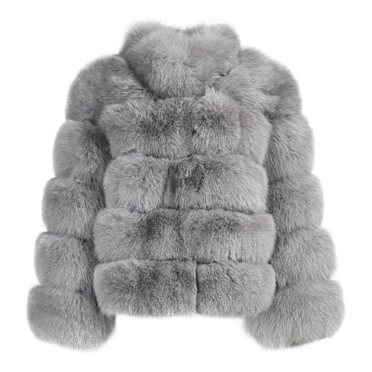 Enry Grey Fox Fur Jacket