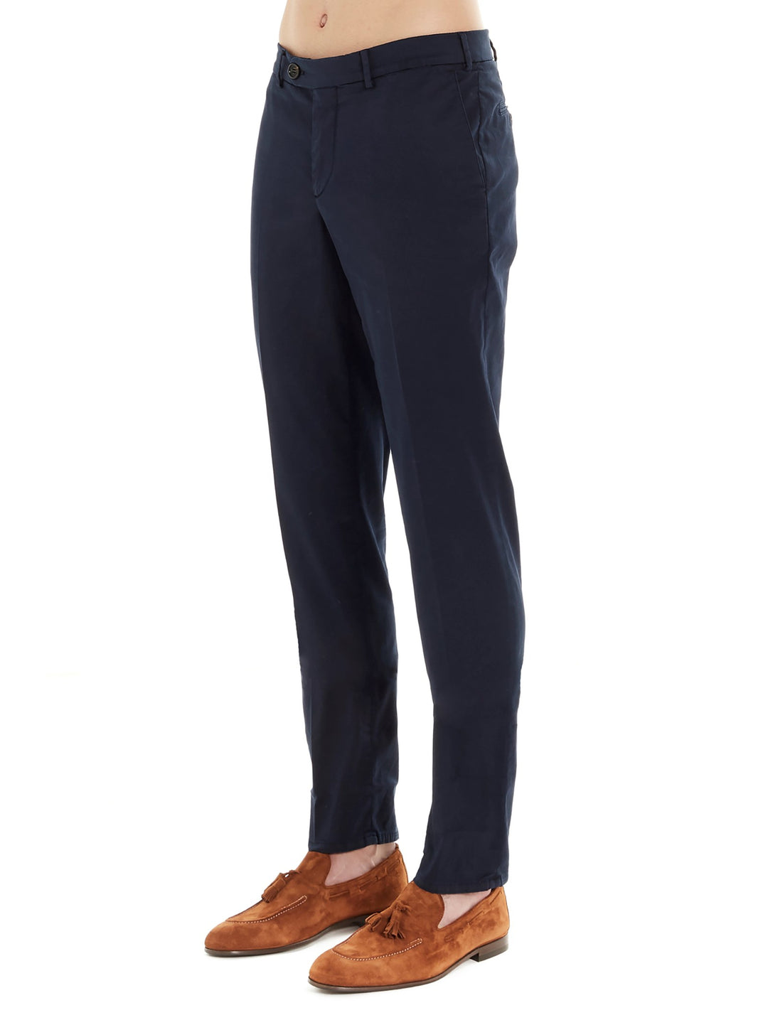 Flat Front Pants Blue