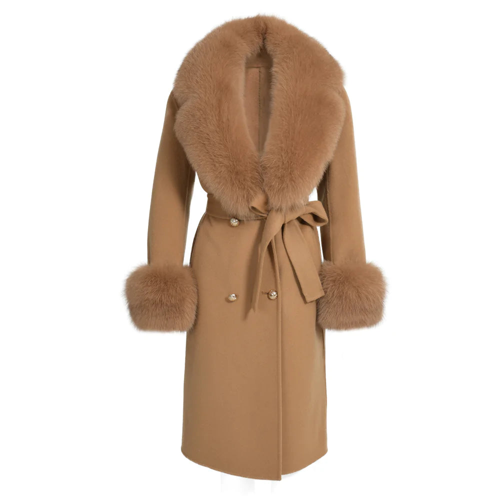 Coat Chic Camel Mixed Cashmere