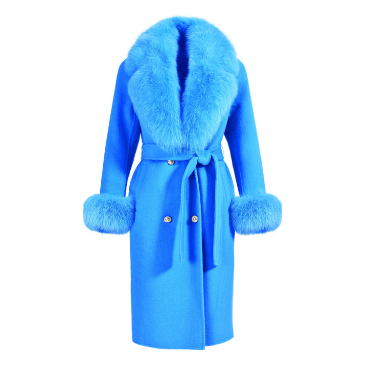 Coat Chic Blue Mixed Cashmere