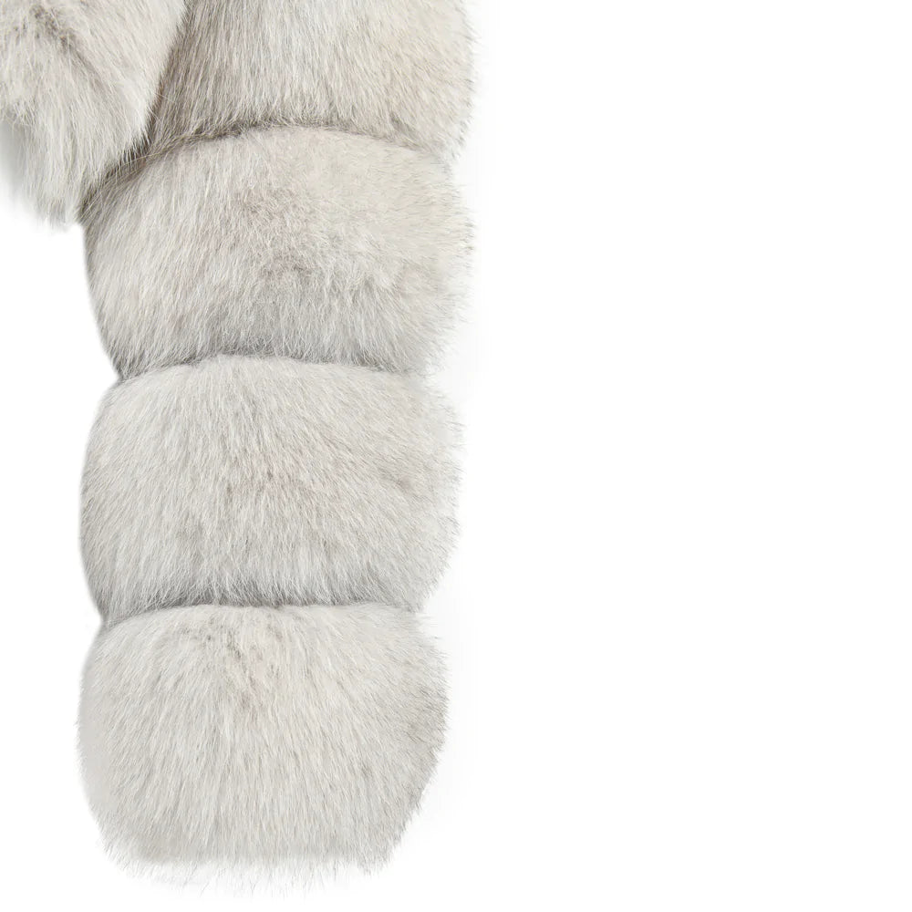 Natural White Bon Fox Fur Jacket