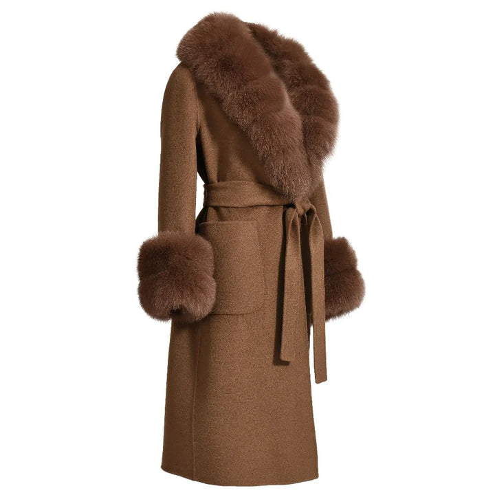 Coat Lebonè Brown Mixed Cashmere