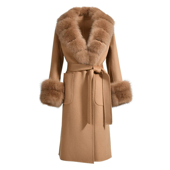 Coat Lebonè Camel Mixed Cashmere