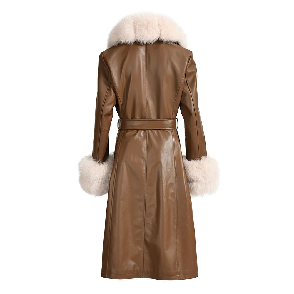 Lux Special Brown Leather Coat