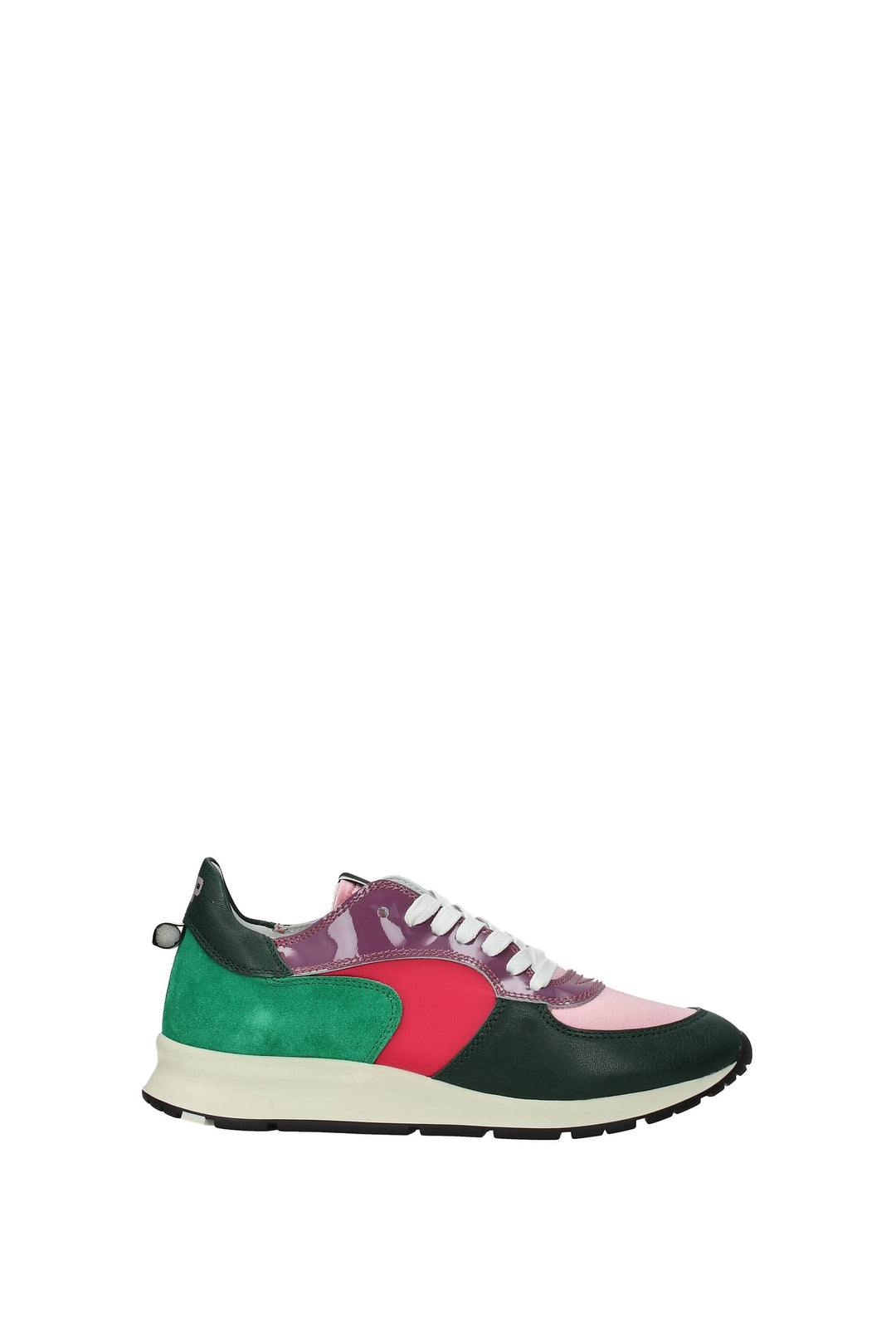 Sneakers Montecarlo Satin Green Pink - Philippe Model - Women