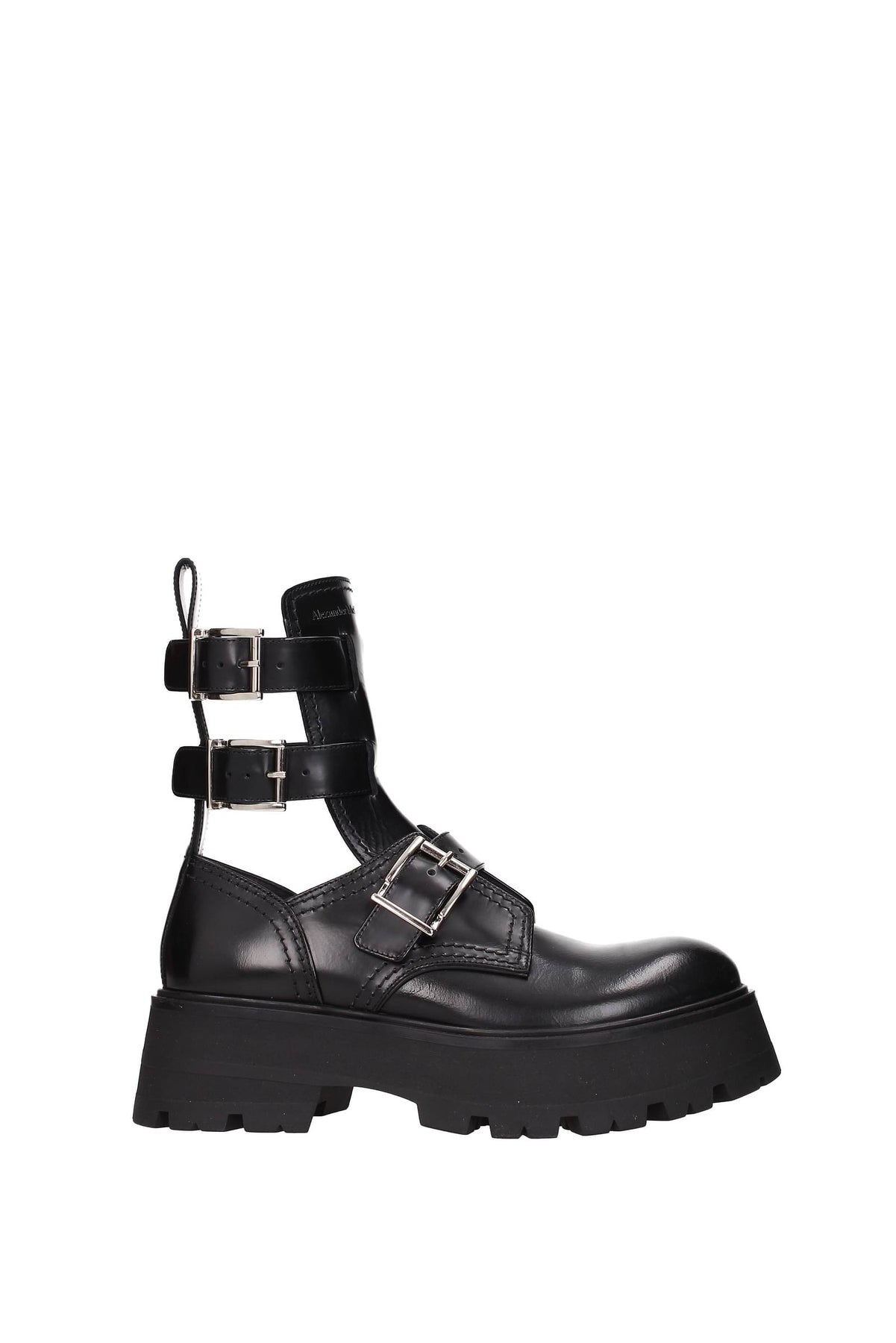 Leather boots Alexander McQueen Black size 38 EU in Leather - 37025645