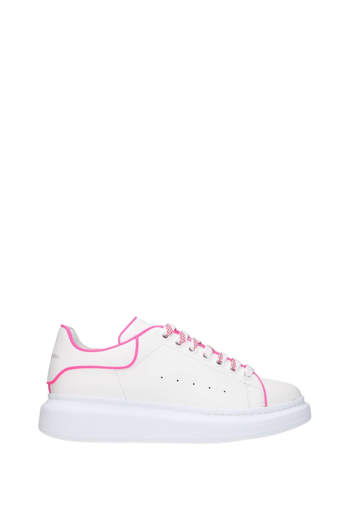 Sneakers oversize Leather White Fluo Pink Alexander McQueen