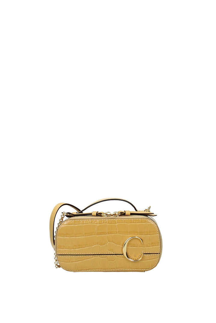 Crossbody Bag Leather Yellow - Chloé - Women