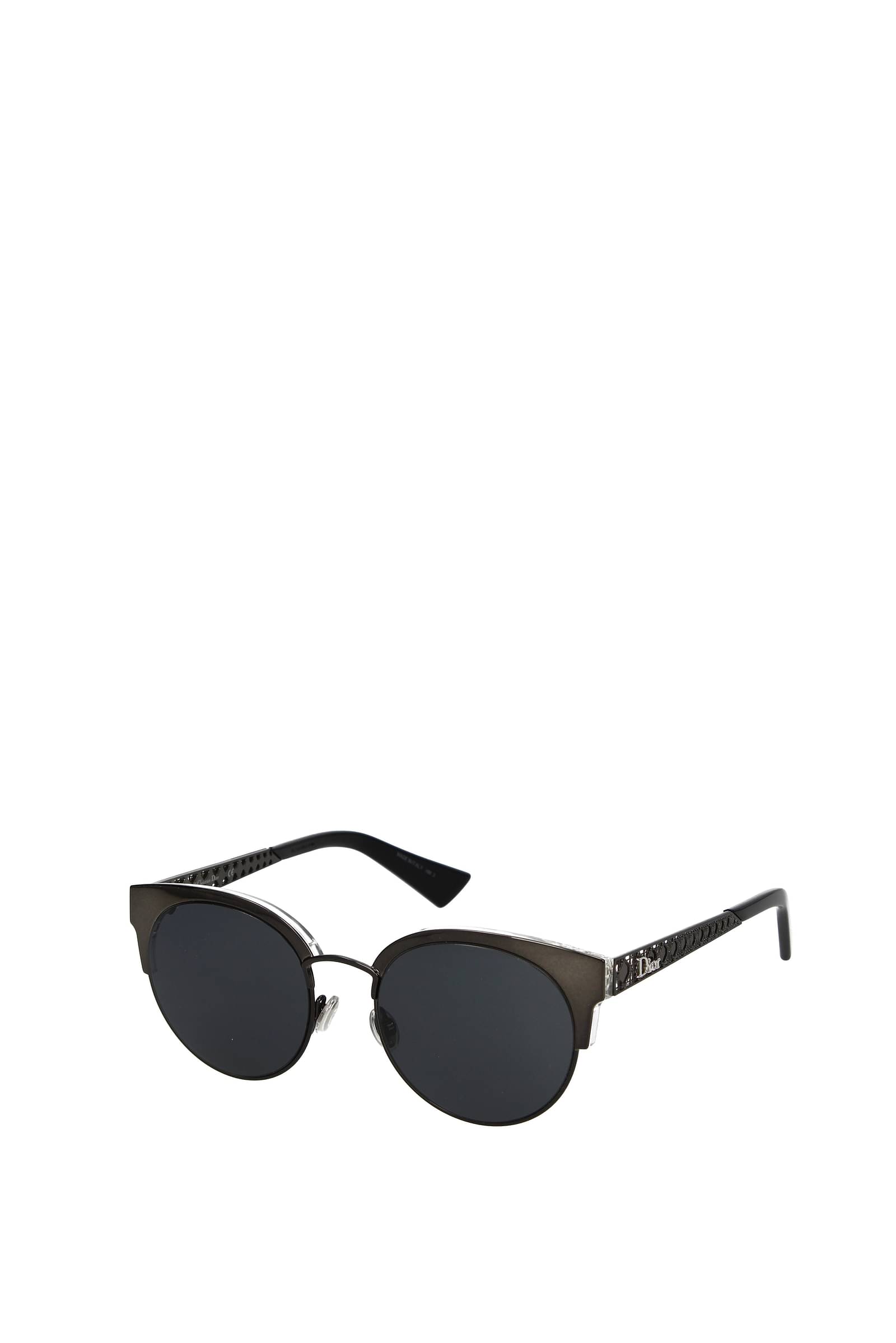 Sunglasses Metal Gray Black - Christian Dior - Women