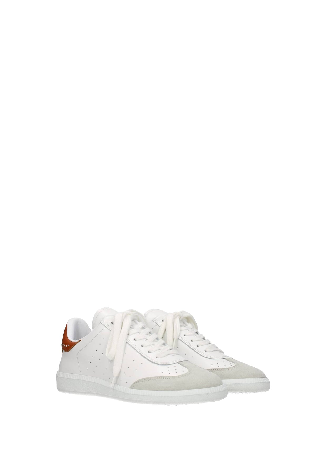 Shop Isabel Marant Sneakers Leather White Brown