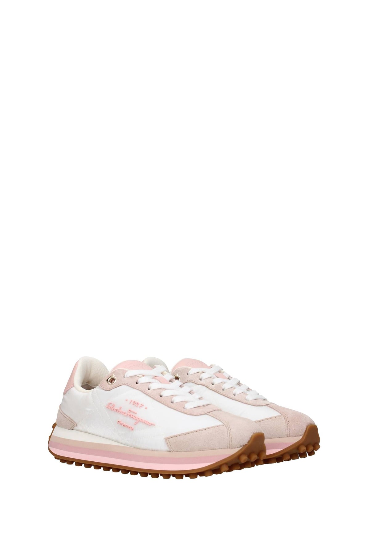 Salvatore Ferragamo Sneakers Women IGGY0756564 Fabric White Pink