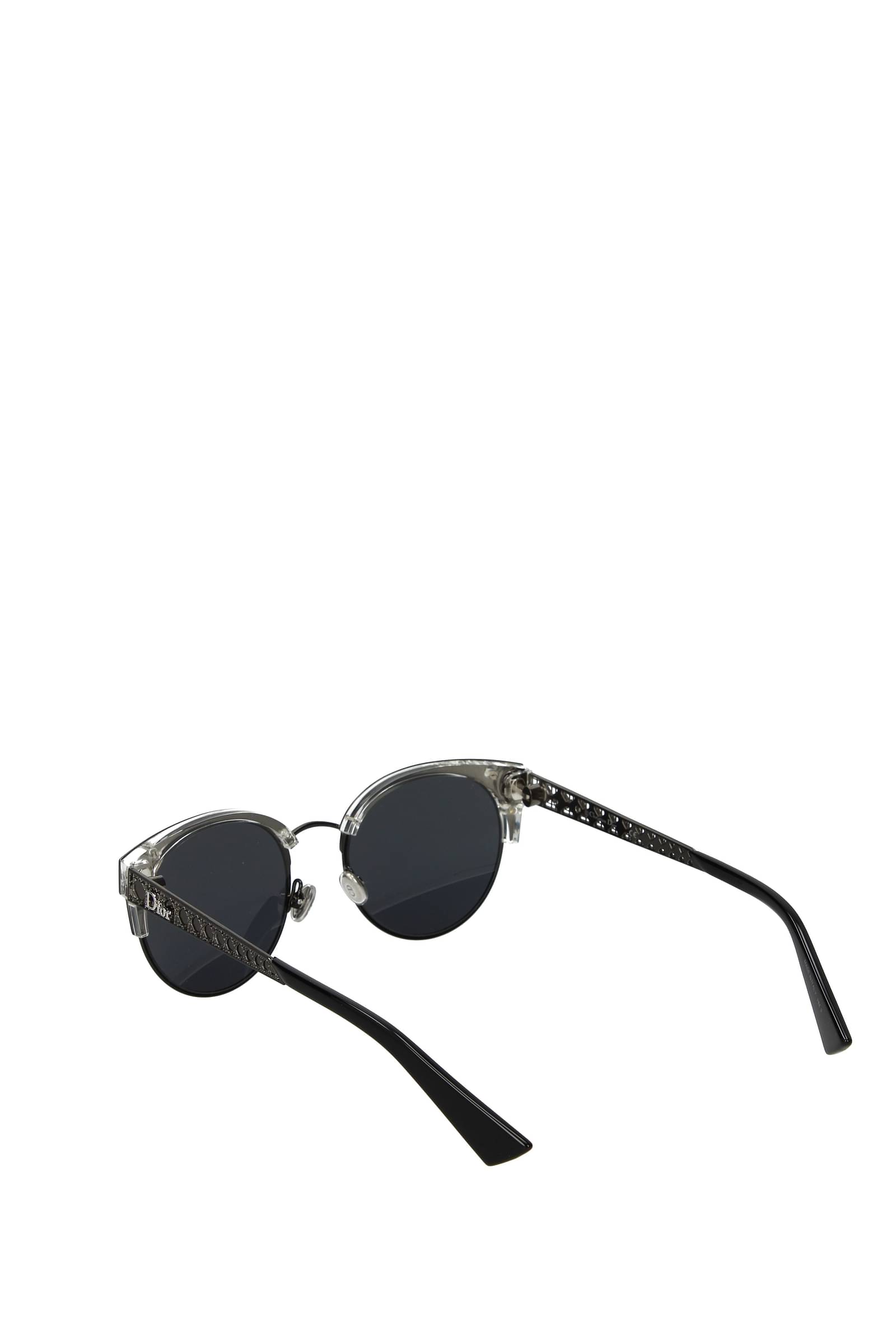 Sunglasses Metal Gray Black - Christian Dior - Women