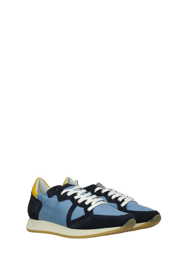 Sneakers Suede Blue Steel Blue - Philippe Model - Women