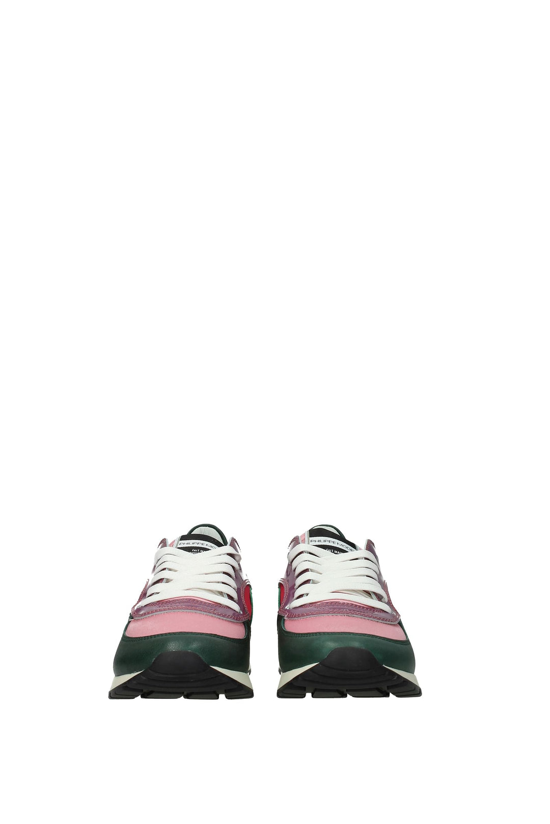 Sneakers Montecarlo Satin Green Pink - Philippe Model - Women