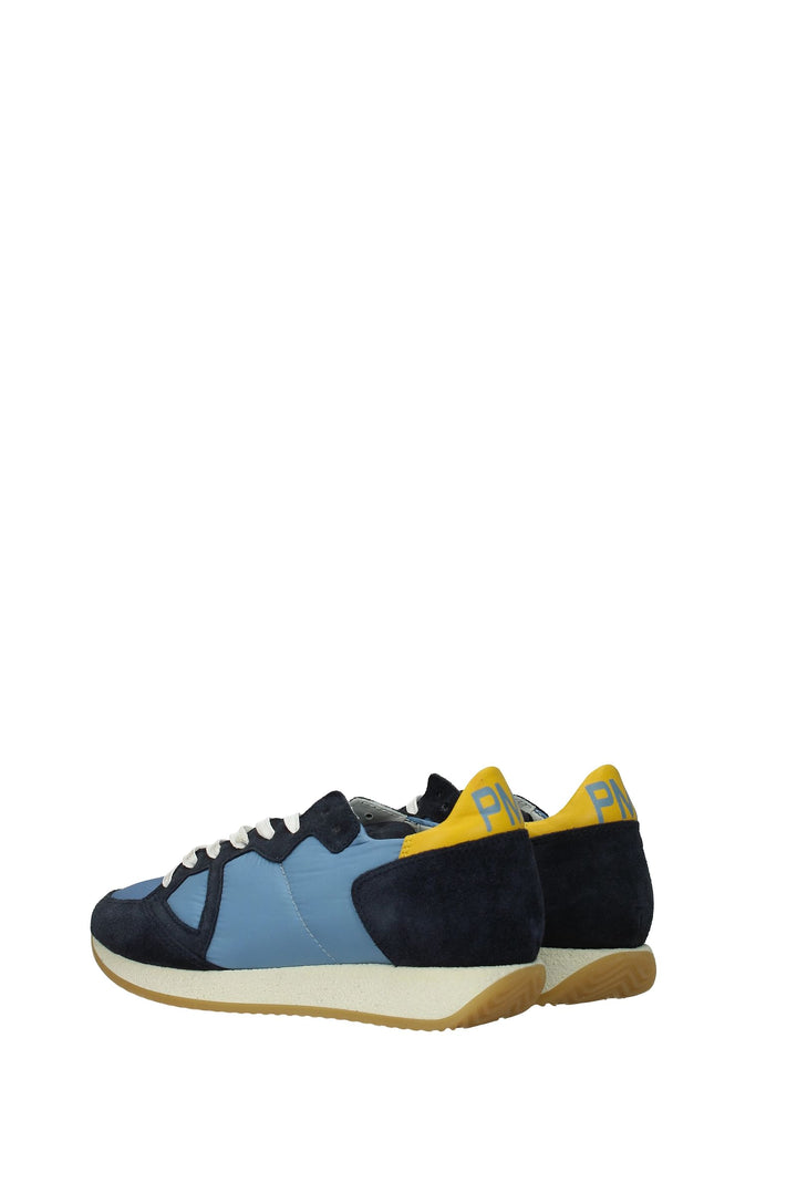 Sneakers Suede Blue Steel Blue - Philippe Model - Women