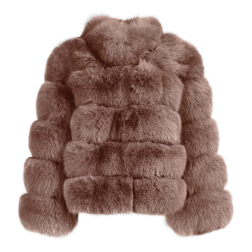 Enry Brown Fox Fur Jacket