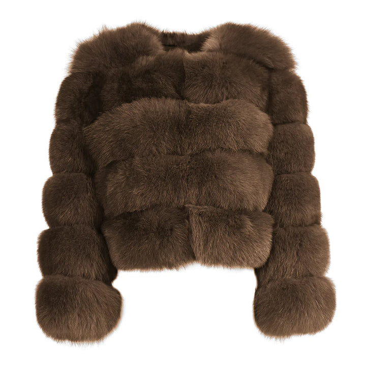 Rouge Brown Fox Fur Jacket