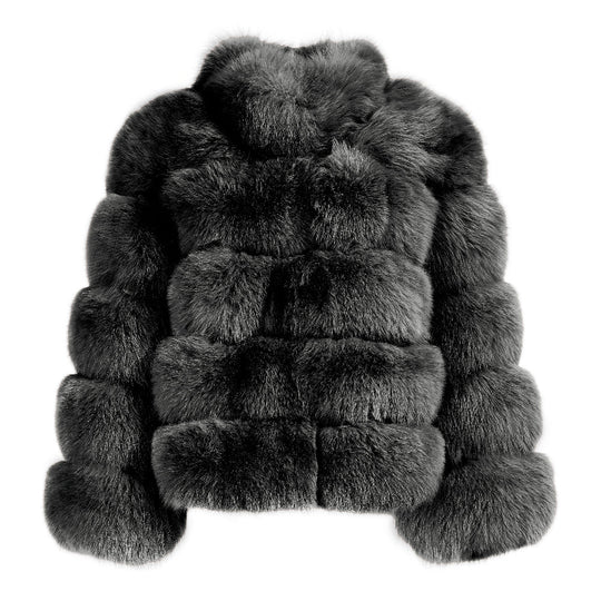 Enry Black Fox Fur Jacket